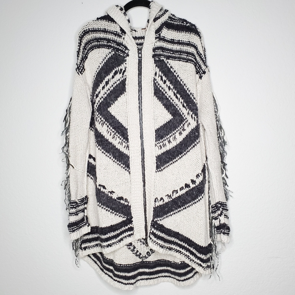Free People Show Me the Way Fringe Boho Hooded - Picture 3 of 6